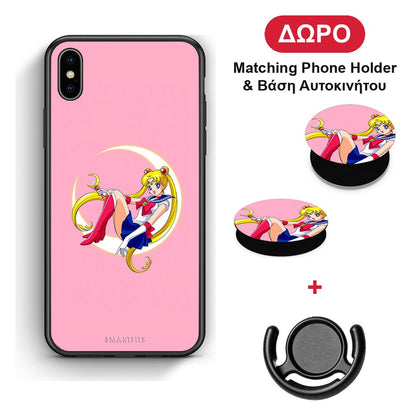 Moon Girl - iPhone Xs Max θήκη + Δώρο Phone Holder & Βάση Αυτοκινήτου