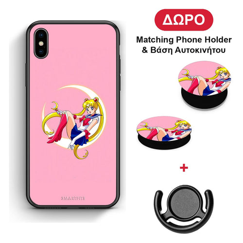 Moon Girl - iPhone Xs Max θήκη + Δώρο Phone Holder & Βάση Αυτοκινήτου