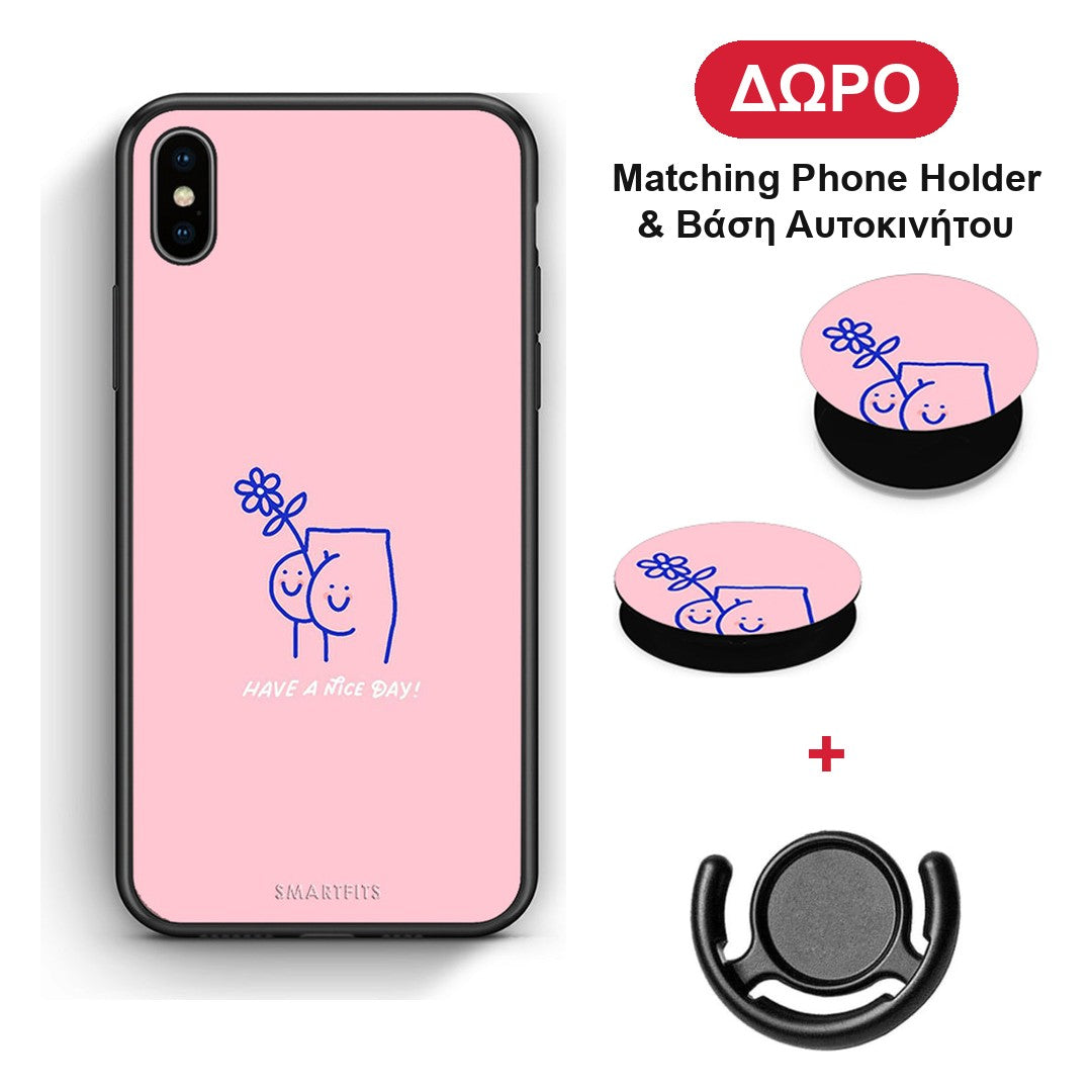 Nice Day - iPhone Xs Max θήκη + Δώρο Phone Holder & Βάση Αυτοκινήτου