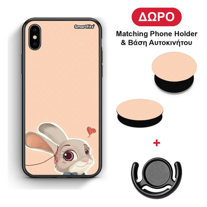 Nick Wilde And Judy Hopps Love 2 - iPhone Xs Max θήκη + Δώρο Phone Holder & Βάση Αυτοκινήτου