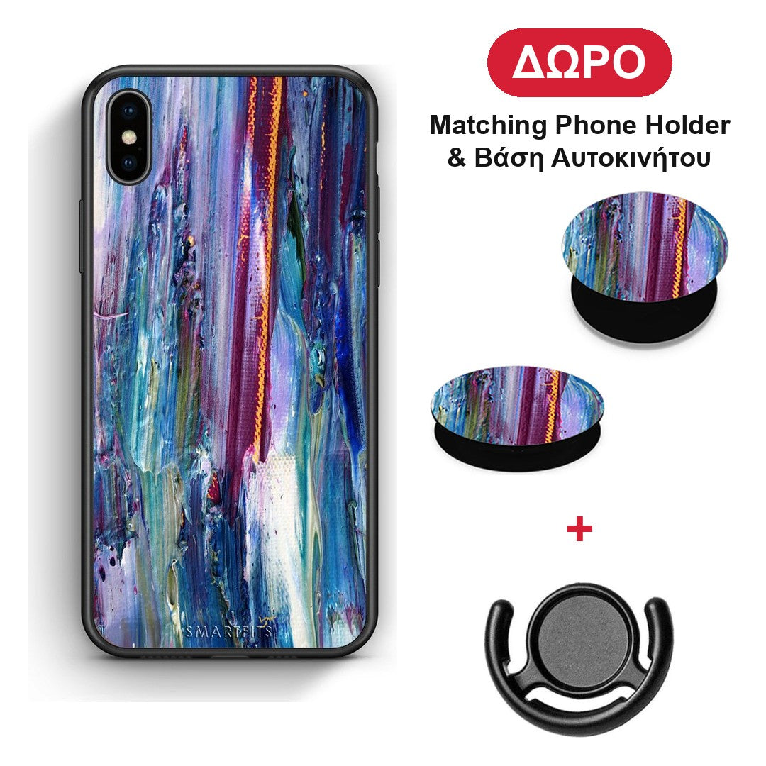 Paint Winter - iPhone Xs Max θήκη + Δώρο Phone Holder & Βάση Αυτοκινήτου
