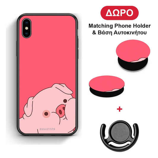 Pig Love 1 - iPhone Xs Max θήκη + Δώρο Phone Holder & Βάση Αυτοκινήτου