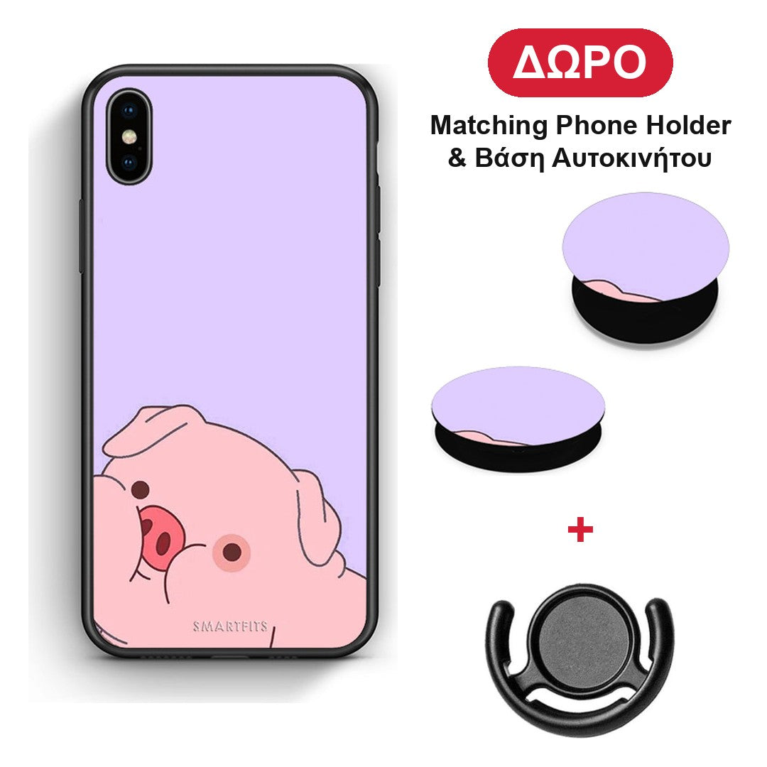 Pig Love 2 - iPhone Xs Max θήκη + Δώρο Phone Holder & Βάση Αυτοκινήτου