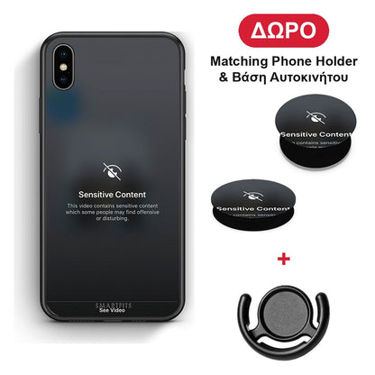 Sensitive Content - iPhone Xs Max θήκη + Δώρο Phone Holder & Βάση Αυτοκινήτου