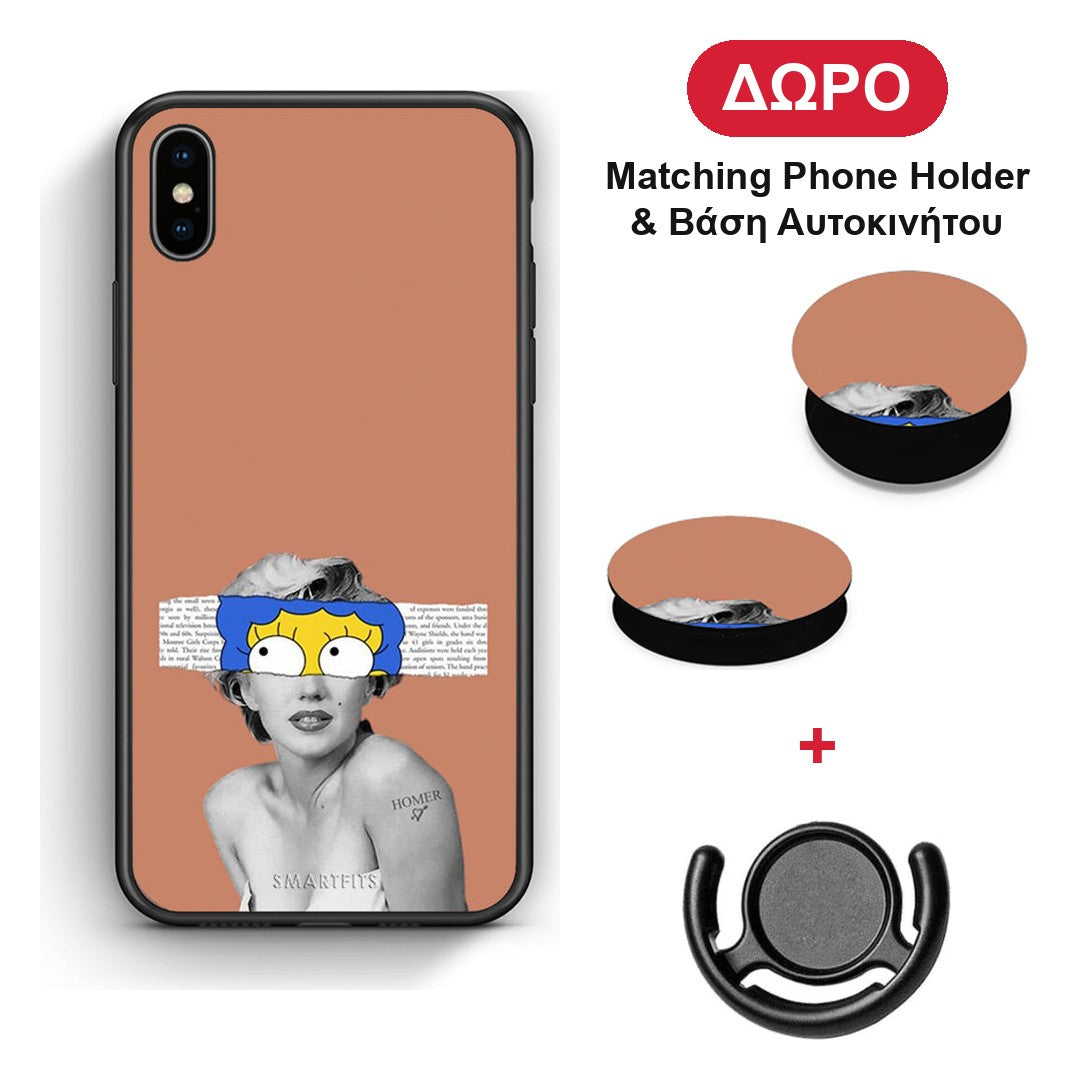 Sim Merilyn - iPhone Xs Max θήκη + Δώρο Phone Holder & Βάση Αυτοκινήτου