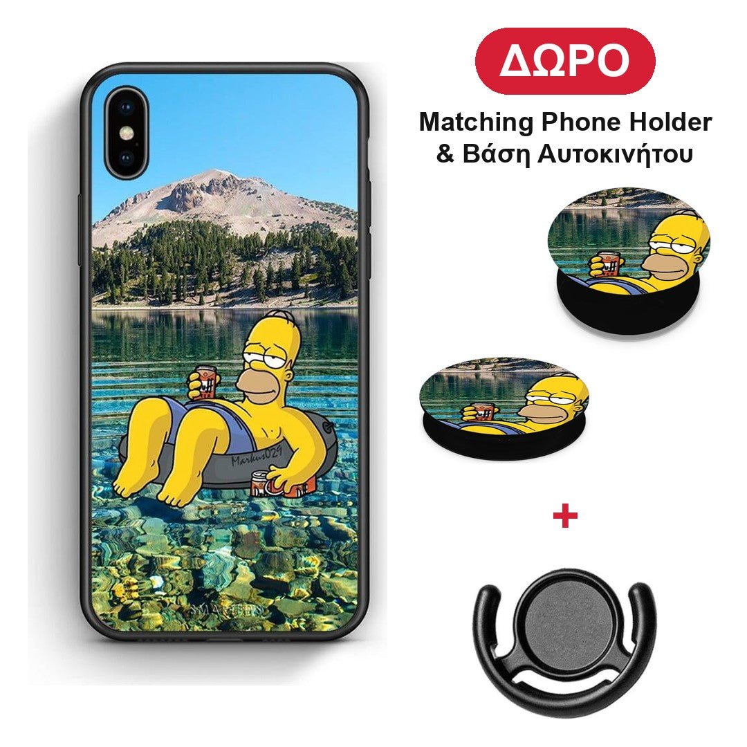 Summer Happiness - iPhone Xs Max θήκη + Δώρο Phone Holder & Βάση Αυτοκινήτου