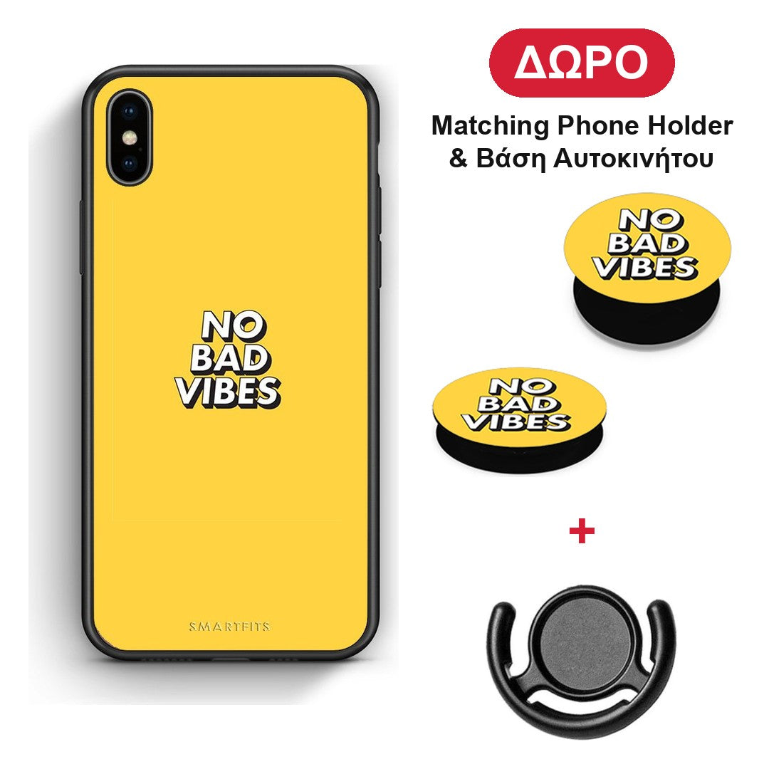 Text Vibes - iPhone Xs Max θήκη + Δώρο Phone Holder & Βάση Αυτοκινήτου