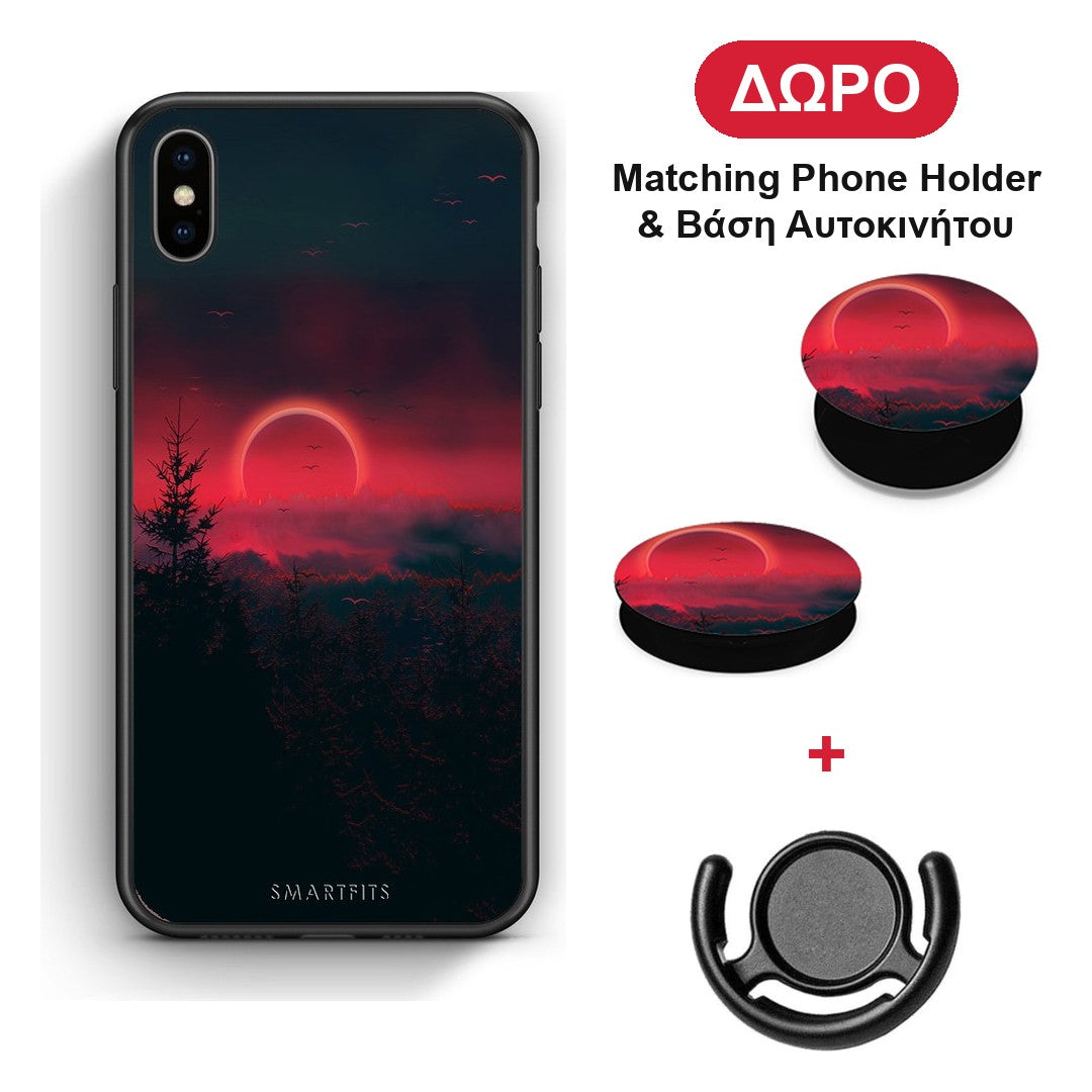 Tropic Sunset - iPhone Xs Max θήκη + Δώρο Phone Holder & Βάση Αυτοκινήτου