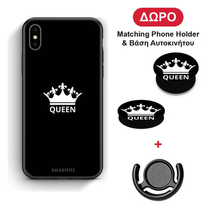 Valentine Queen - iPhone Xs Max θήκη + Δώρο Phone Holder & Βάση Αυτοκινήτου