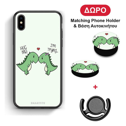 Valentine Rex - iPhone Xs Max θήκη + Δώρο Phone Holder & Βάση Αυτοκινήτου