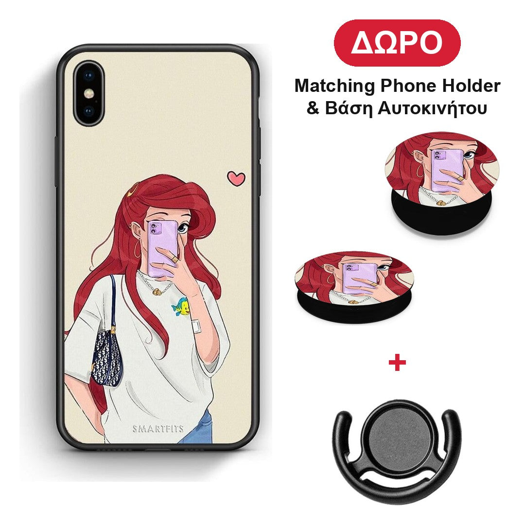 Walking Mermaid - iPhone Xs Max θήκη + Δώρο Phone Holder & Βάση Αυτοκινήτου