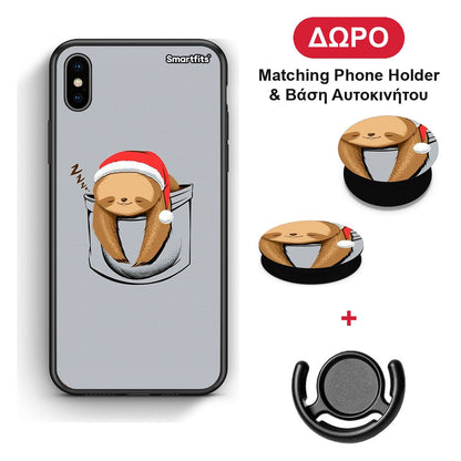 Xmas Zzzz - iPhone Xs Max θήκη + Δώρο Phone Holder & Βάση Αυτοκινήτου