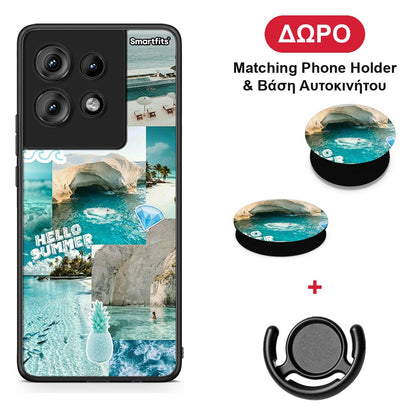 Aesthetic Summer - Motorola Edge 50 θήκη + Δώρο Phone Holder & Βάση Αυτοκινήτου
