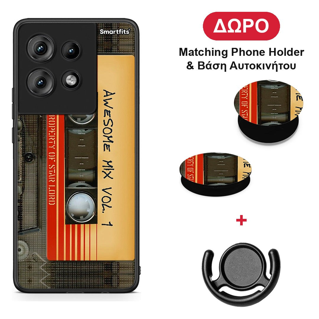 Awesome Mix - Motorola Edge 50 θήκη + Δώρο Phone Holder & Βάση Αυτοκινήτου