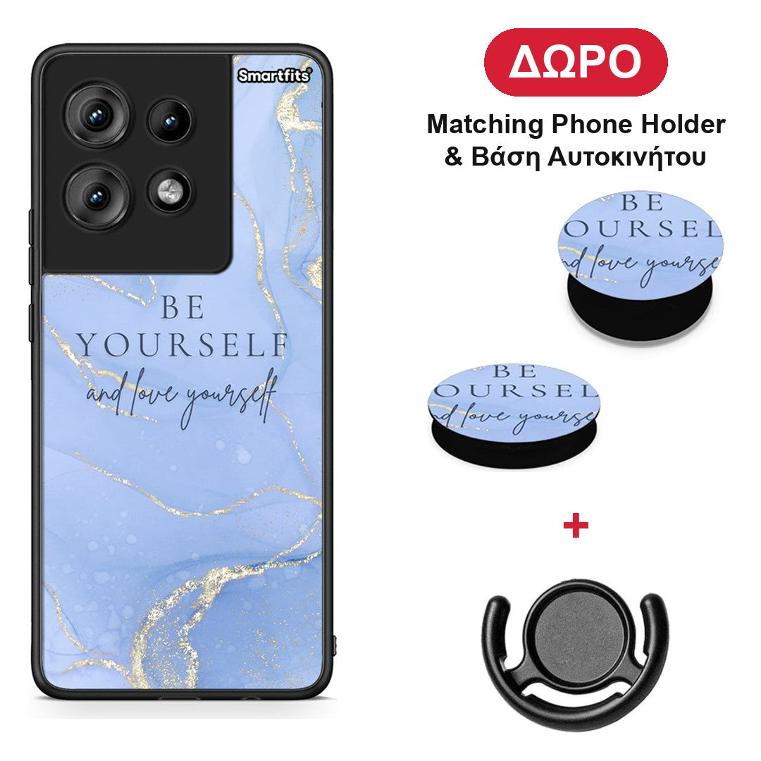 Be Yourself - Motorola Edge 50 θήκη + Δώρο Phone Holder & Βάση Αυτοκινήτου