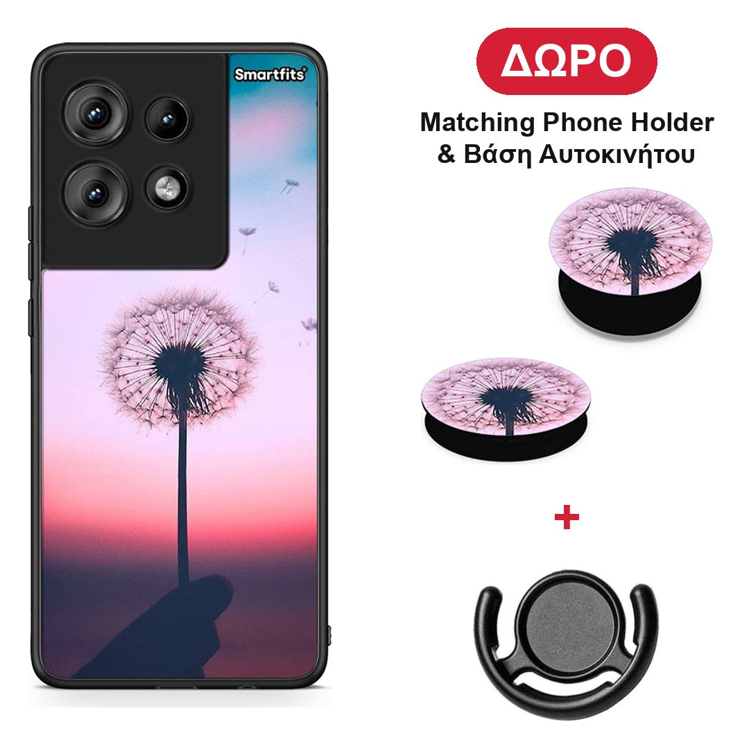 Boho Wish - Motorola Edge 50 θήκη + Δώρο Phone Holder & Βάση Αυτοκινήτου
