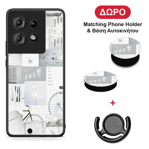 Collage Make Me Wonder - Motorola Edge 50 θήκη + Δώρο Phone Holder & Βάση Αυτοκινήτου