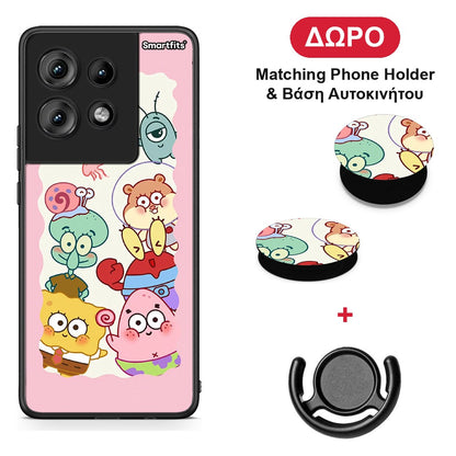 Cute Companion - Motorola Edge 50 θήκη + Δώρο Phone Holder & Βάση Αυτοκινήτου