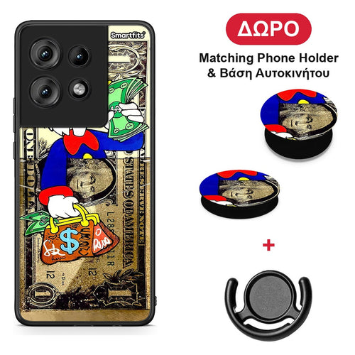 Duck Money - Motorola Edge 50 θήκη + Δώρο Phone Holder & Βάση Αυτοκινήτου