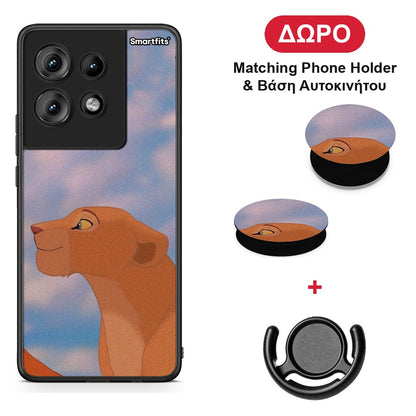 Lion Love 2 - Motorola Edge 50 θήκη + Δώρο Phone Holder & Βάση Αυτοκινήτου