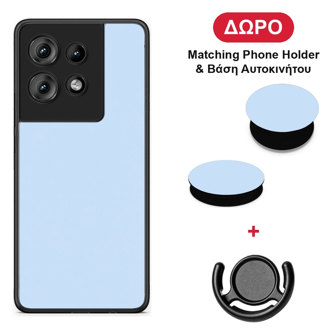 Powder Blue - Motorola Edge 50 θήκη + Δώρο Phone Holder & Βάση Αυτοκινήτου