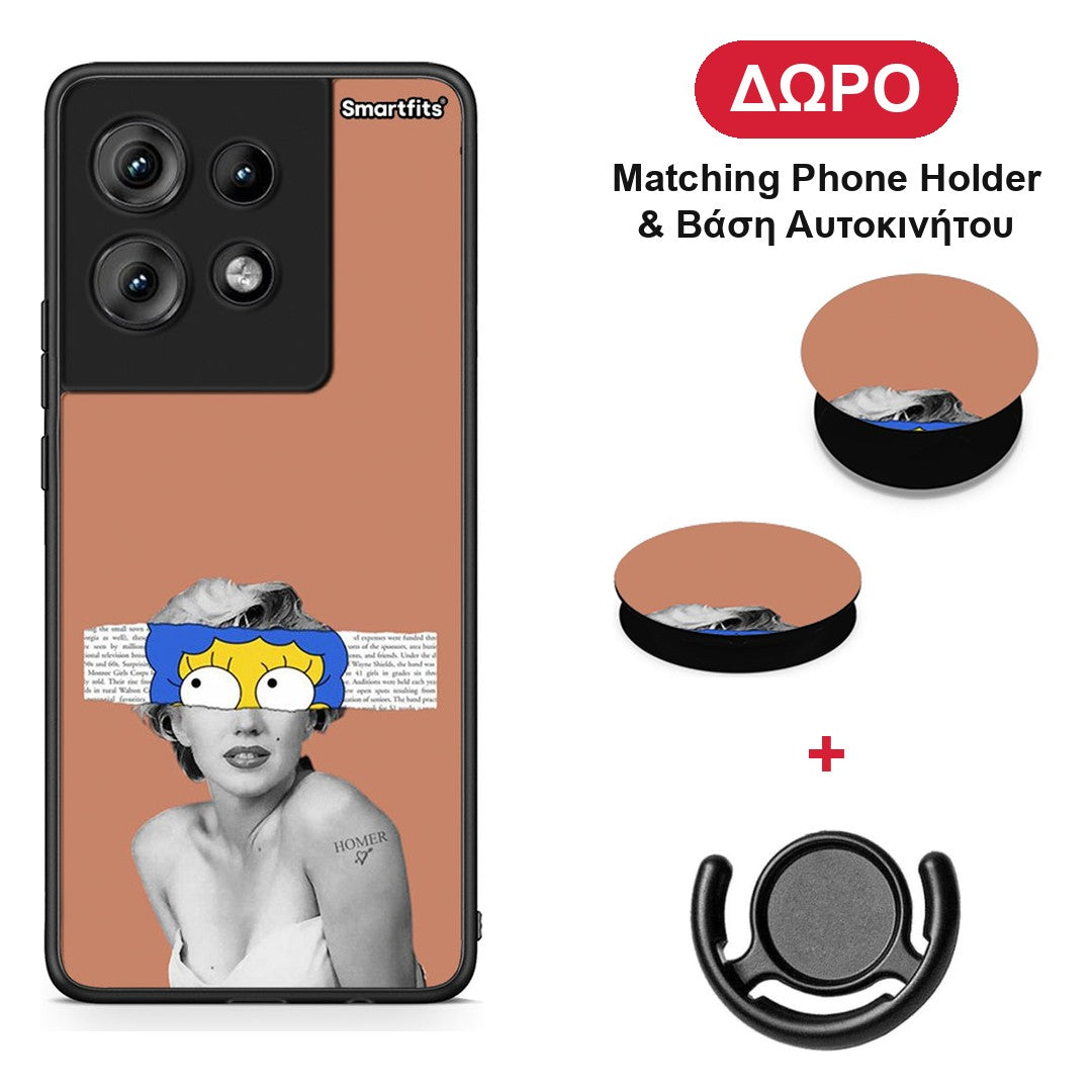 Sim Merilyn - Motorola Edge 50 θήκη + Δώρο Phone Holder & Βάση Αυτοκινήτου