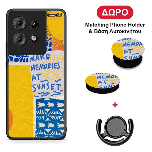 Sunset Memories - Motorola Edge 50 θήκη + Δώρο Phone Holder & Βάση Αυτοκινήτου