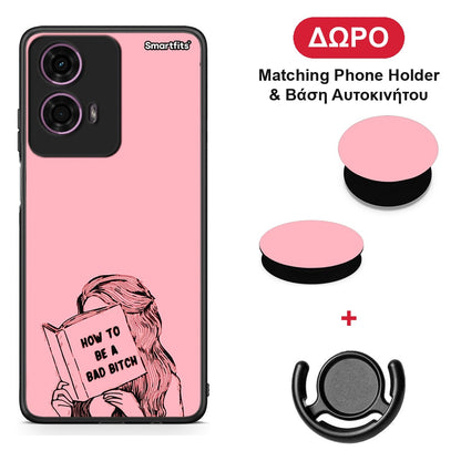 Bad Bitch - Motorola G24 θήκη + Δώρο Phone Holder & Βάση Αυτοκινήτου
