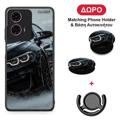 Black BMW - Motorola G24 θήκη + Δώρο Phone Holder & Βάση Αυτοκινήτου