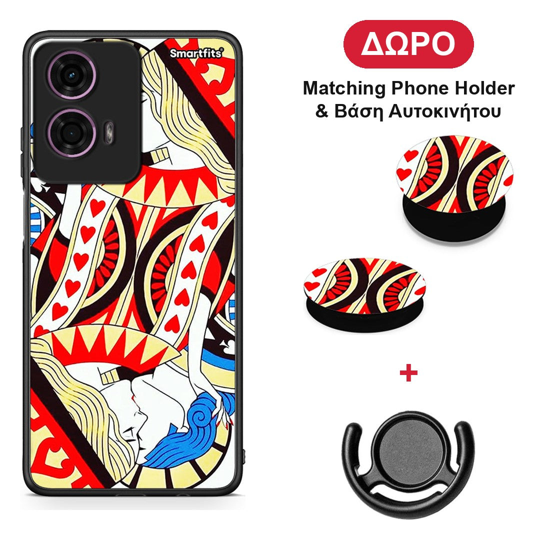 Card Love - Motorola G24 θήκη + Δώρο Phone Holder & Βάση Αυτοκινήτου
