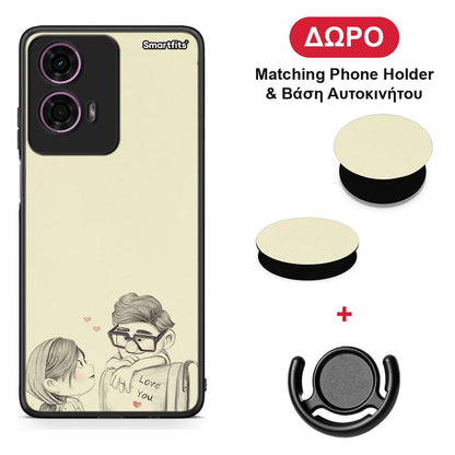 Carl And Ellie - Motorola G24 θήκη + Δώρο Phone Holder & Βάση Αυτοκινήτου