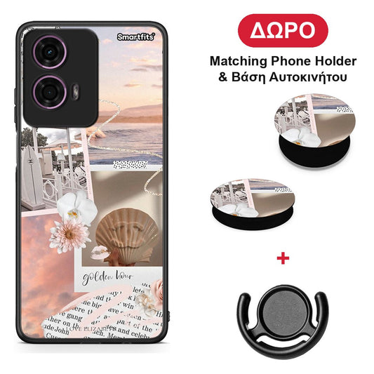 Golden Hour - Motorola G24 θήκη + Δώρο Phone Holder & Βάση Αυτοκινήτου