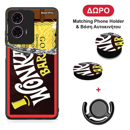 Golden Ticket - Motorola G24 θήκη + Δώρο Phone Holder & Βάση Αυτοκινήτου