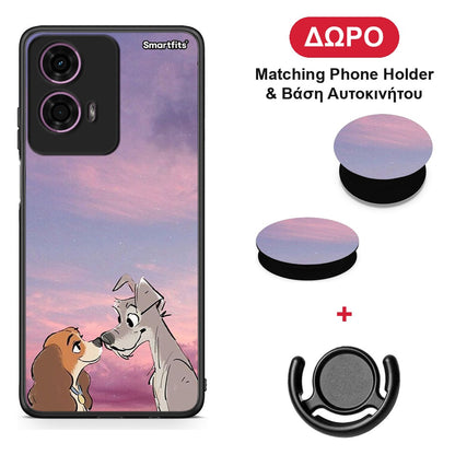 Lady And Tramp - Motorola G24 θήκη + Δώρο Phone Holder & Βάση Αυτοκινήτου