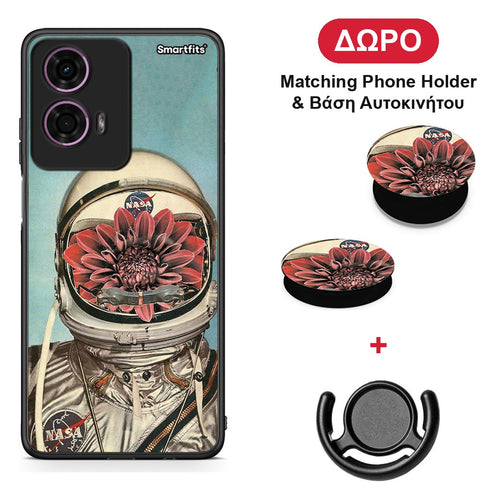 Nasa Bloom - Motorola G24 θήκη + Δώρο Phone Holder & Βάση Αυτοκινήτου