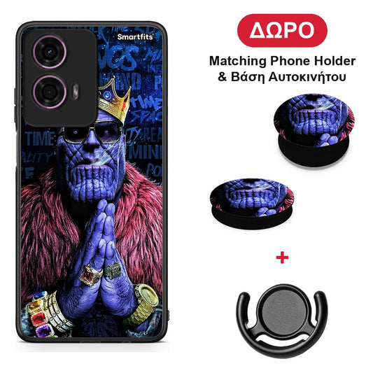 PopArt Thanos - Motorola G24 θήκη + Δώρο Phone Holder & Βάση Αυτοκινήτου