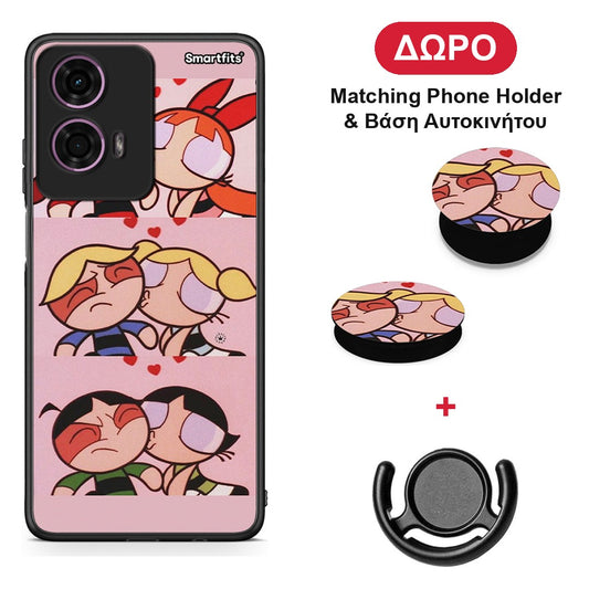 Puff Love - Motorola G24 θήκη + Δώρο Phone Holder & Βάση Αυτοκινήτου