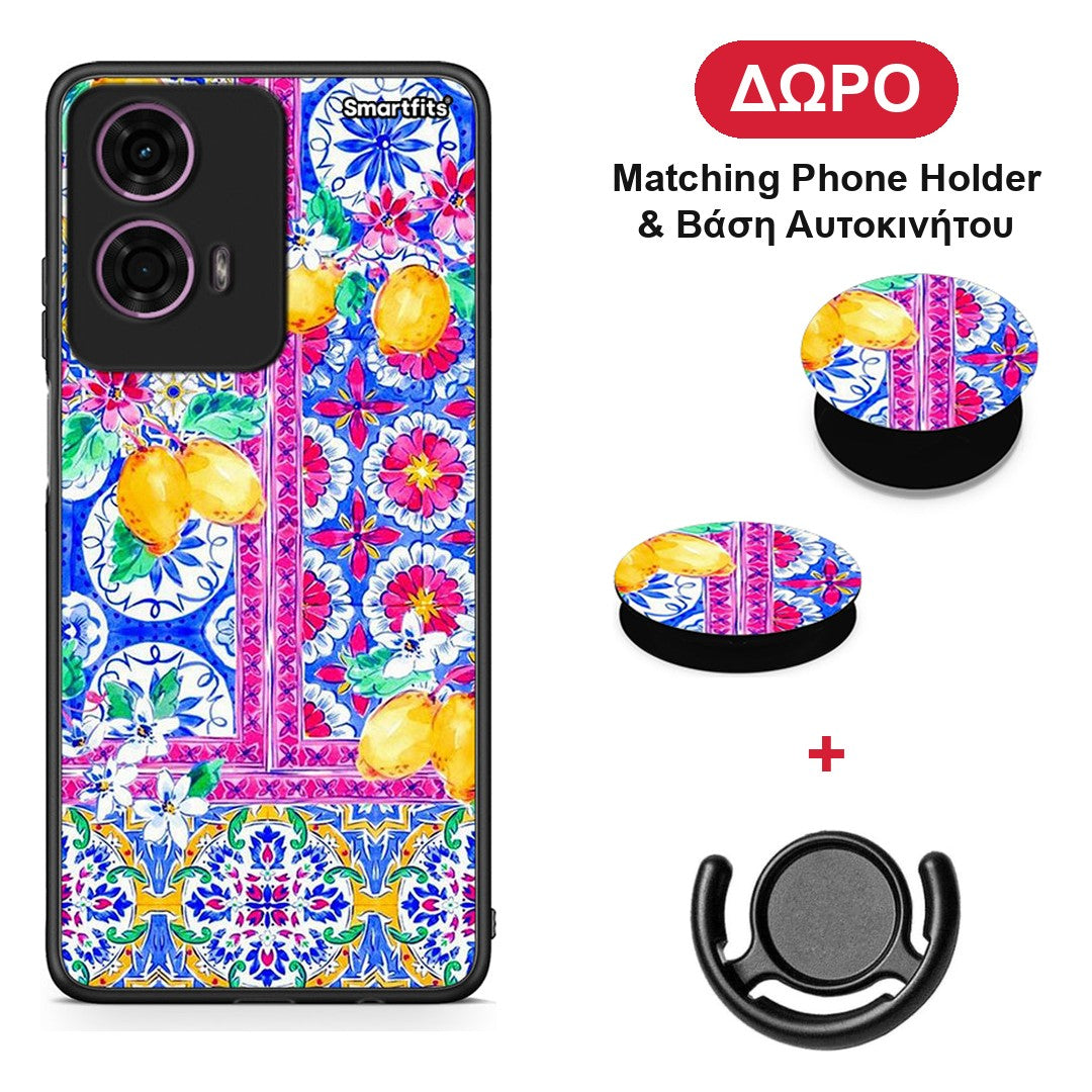 Retro Spring - Motorola G24 θήκη + Δώρο Phone Holder & Βάση Αυτοκινήτου