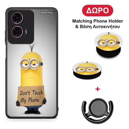 Text Minion - Motorola G24 θήκη + Δώρο Phone Holder & Βάση Αυτοκινήτου