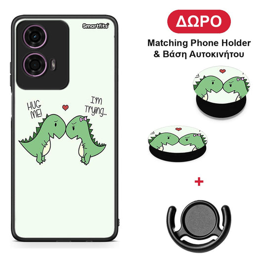 Valentine Rex - Motorola G24 θήκη + Δώρο Phone Holder & Βάση Αυτοκινήτου
