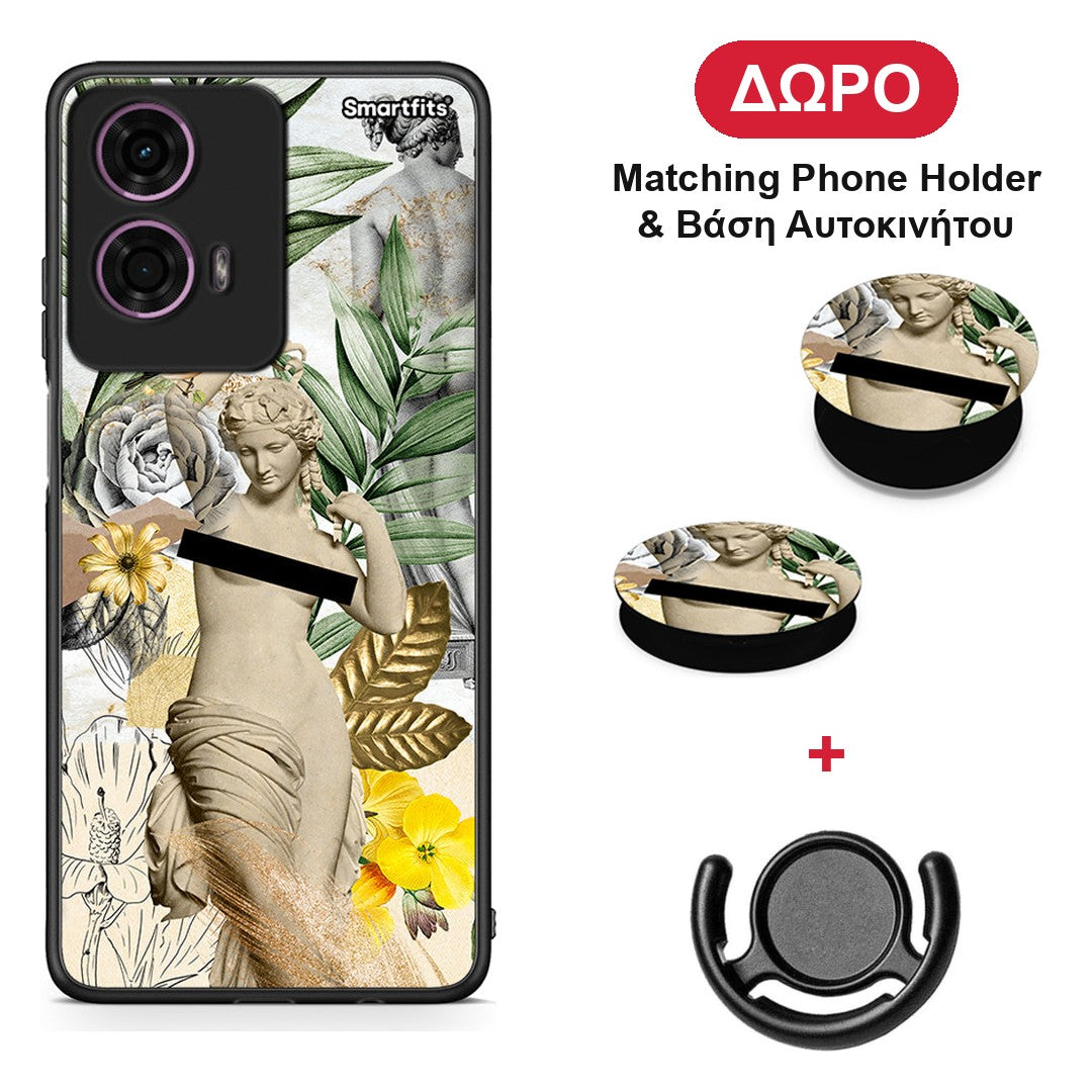 Woman Statue - Motorola G24 θήκη + Δώρο Phone Holder & Βάση Αυτοκινήτου