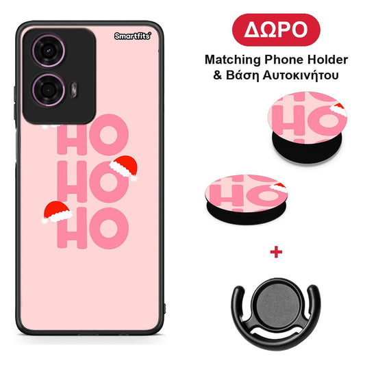 Xmas Ho Ho Ho - Motorola G24 θήκη + Δώρο Phone Holder & Βάση Αυτοκινήτου