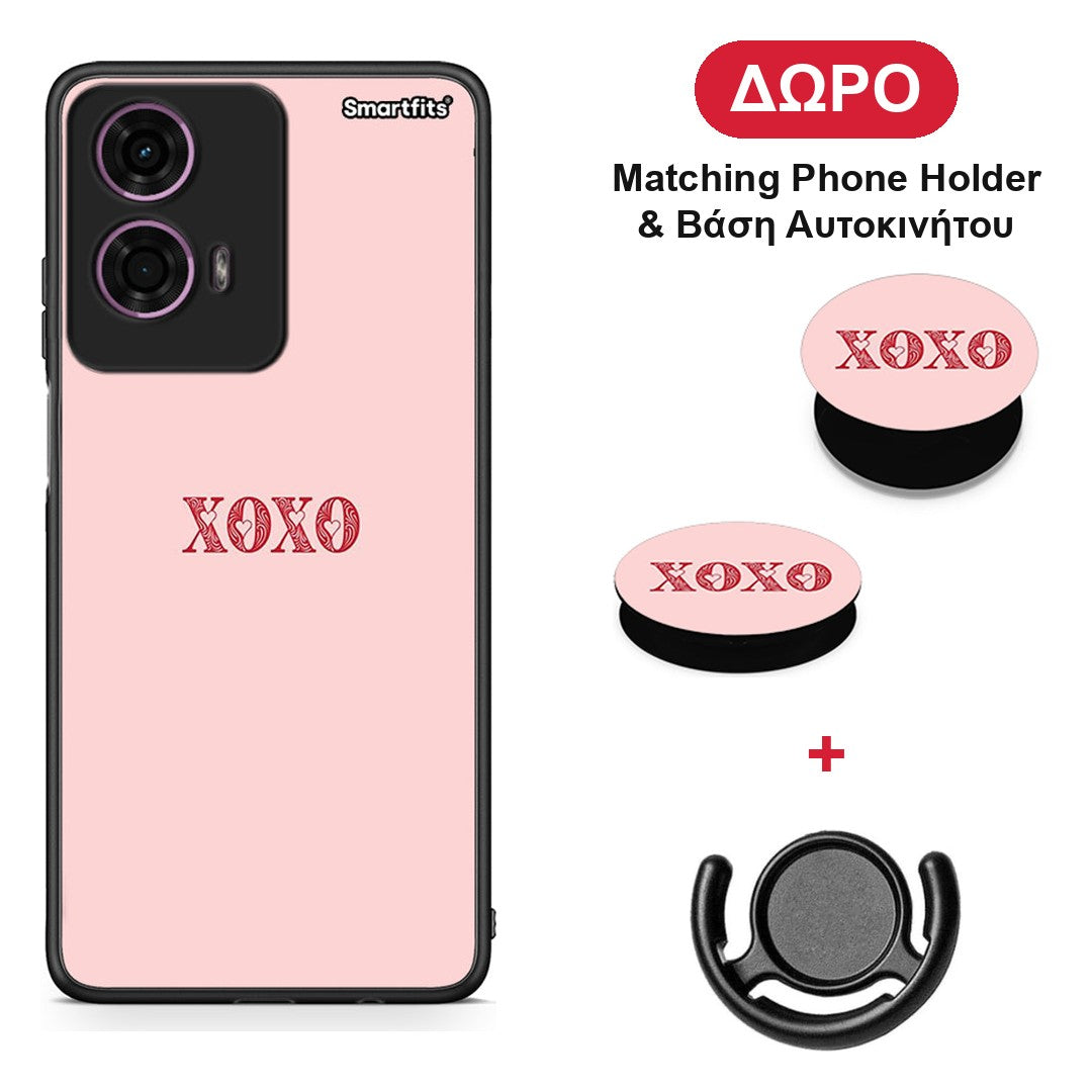 XOXO Love - Motorola G24 θήκη + Δώρο Phone Holder & Βάση Αυτοκινήτου