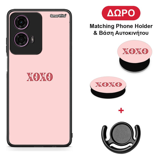 XOXO Love - Motorola G24 θήκη + Δώρο Phone Holder & Βάση Αυτοκινήτου