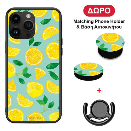 Lemons - Θήκη Κινητού + Δώρο Phone Holder & Βάση Αυτοκινήτου