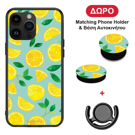 Lemons - Θήκη Κινητού + Δώρο Phone Holder & Βάση Αυτοκινήτου