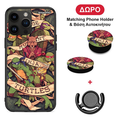 Ninja Turtles - Θήκη Κινητού + Δώρο Phone Holder & Βάση Αυτοκινήτου