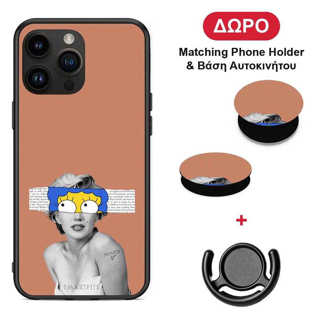 Sim Merilyn - Θήκη Κινητού + Δώρο Phone Holder & Βάση Αυτοκινήτου