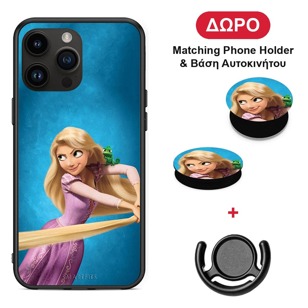 Tangled 2 - Θήκη Κινητού + Δώρο Phone Holder & Βάση Αυτοκινήτου