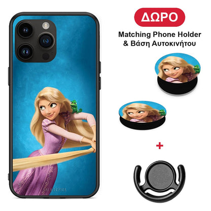 Tangled 2 - Θήκη Κινητού + Δώρο Phone Holder & Βάση Αυτοκινήτου